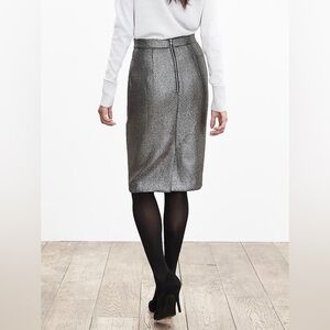 Banana Republic Metallic Jacquard Pencil Skirt